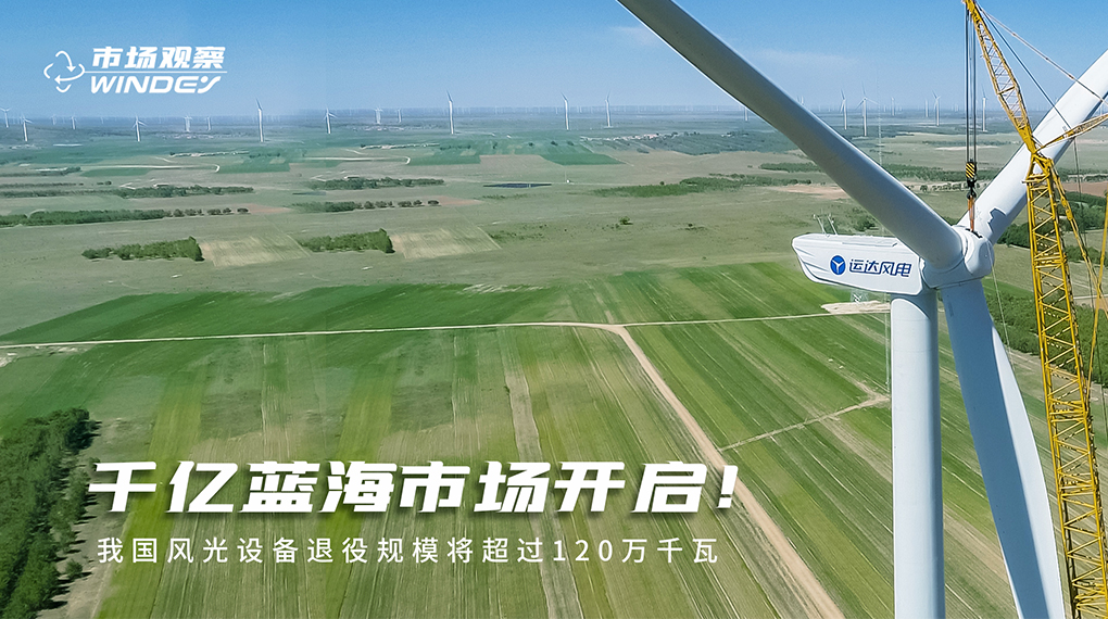 【市场视察】 千亿蓝海市场开启：：我国风物装备退役规模将凌驾120万千瓦